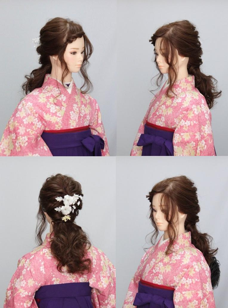ラブリー袴 髪型 ロング 編み込み 最高のヘアスタイルのアイデア